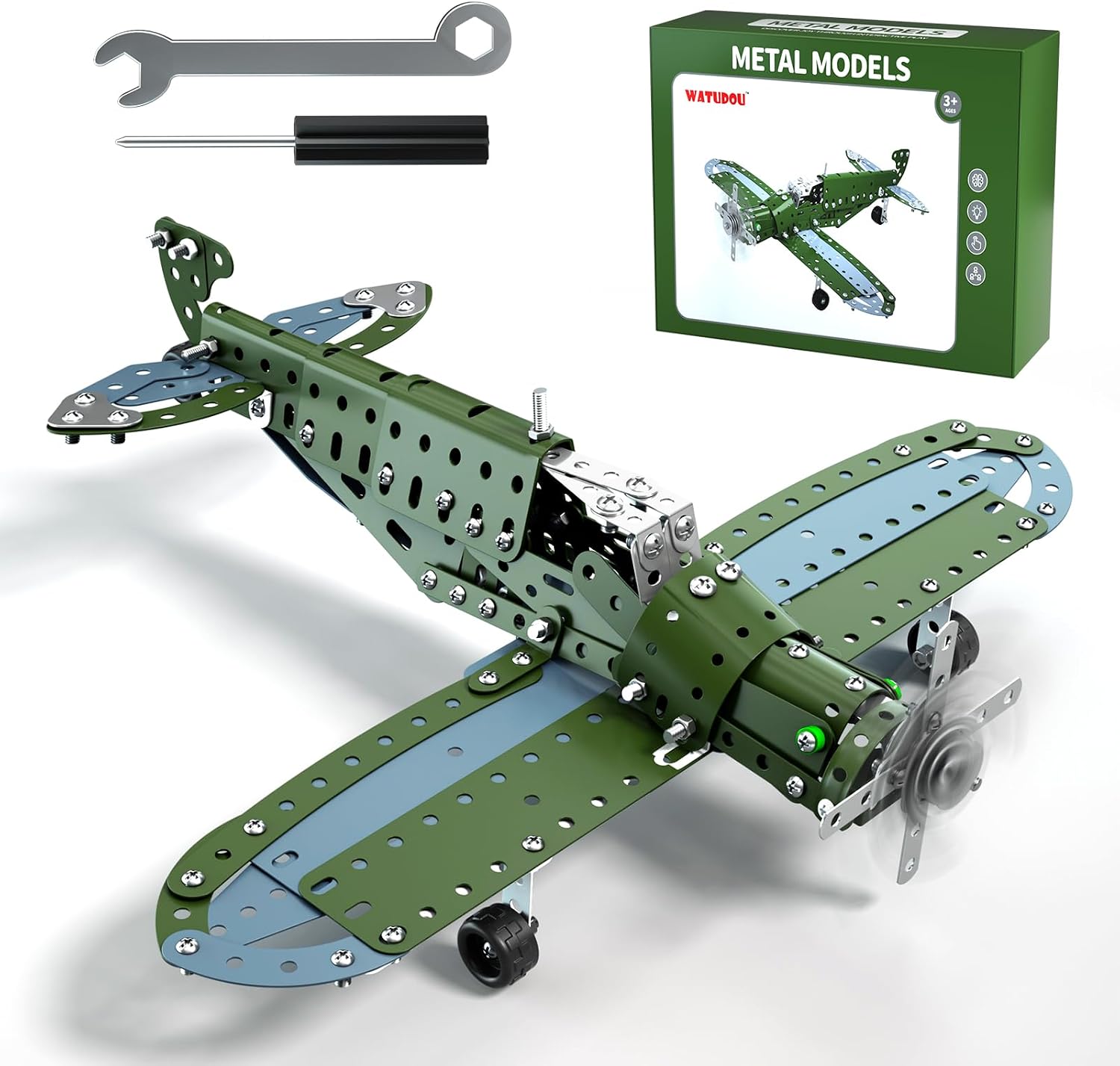 Detalle de Metal Airplane STEM Building Kit, 285 Pieces