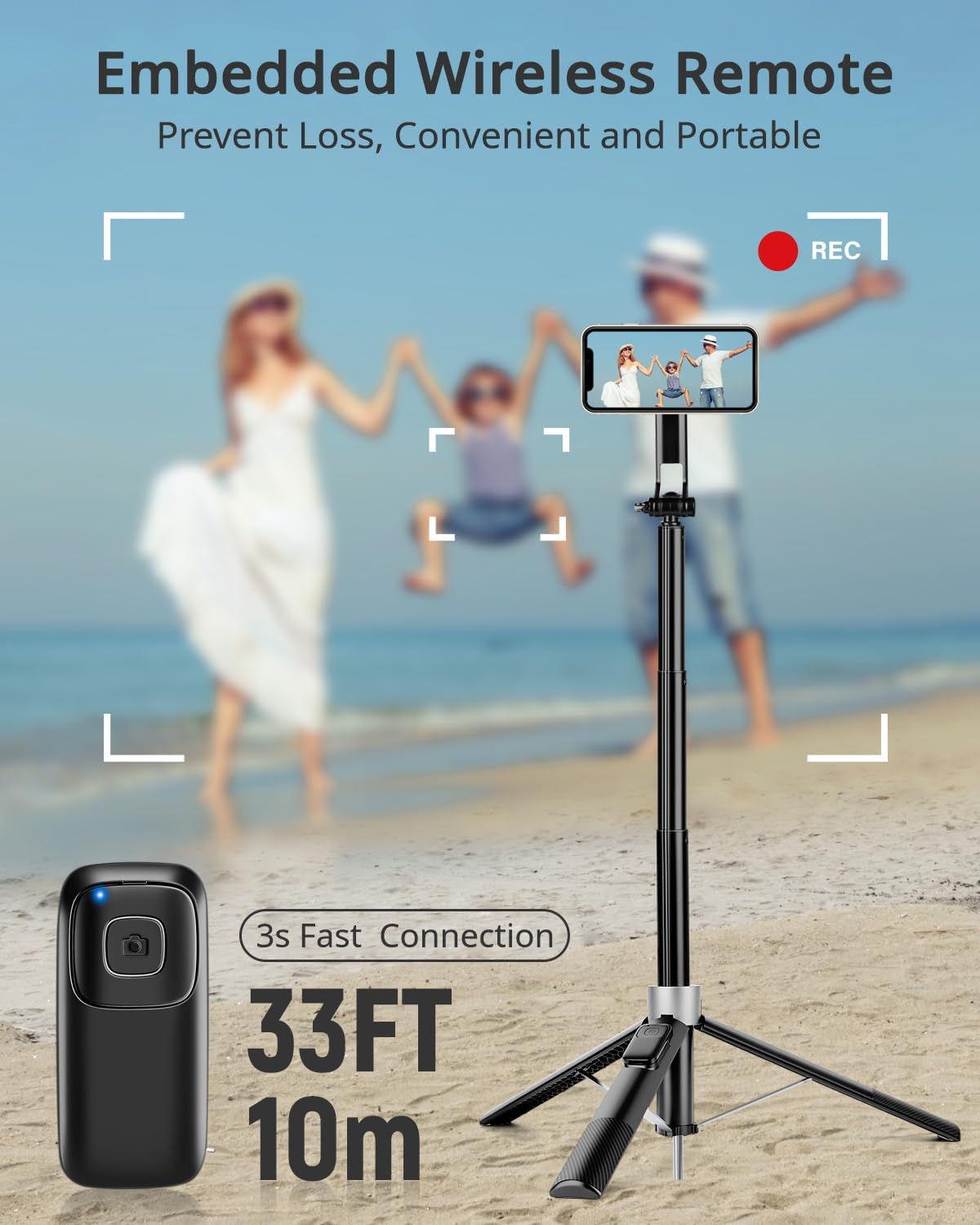 Thumbnail 3 de Victiv 70" Magnetic Golf Tripod for iPhone – Flexible Selfie Stick with Metal Stake