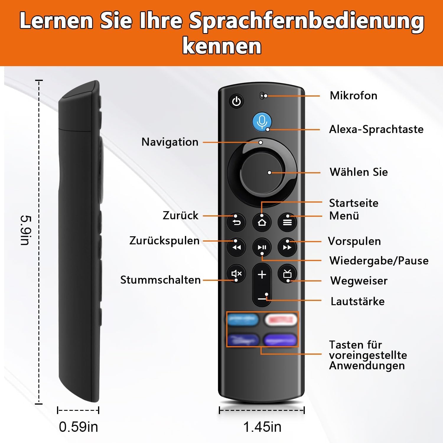 Thumbnail 3 de Ersatz-Sprachfernbedienung für Smart TV mit Sprachfunktion