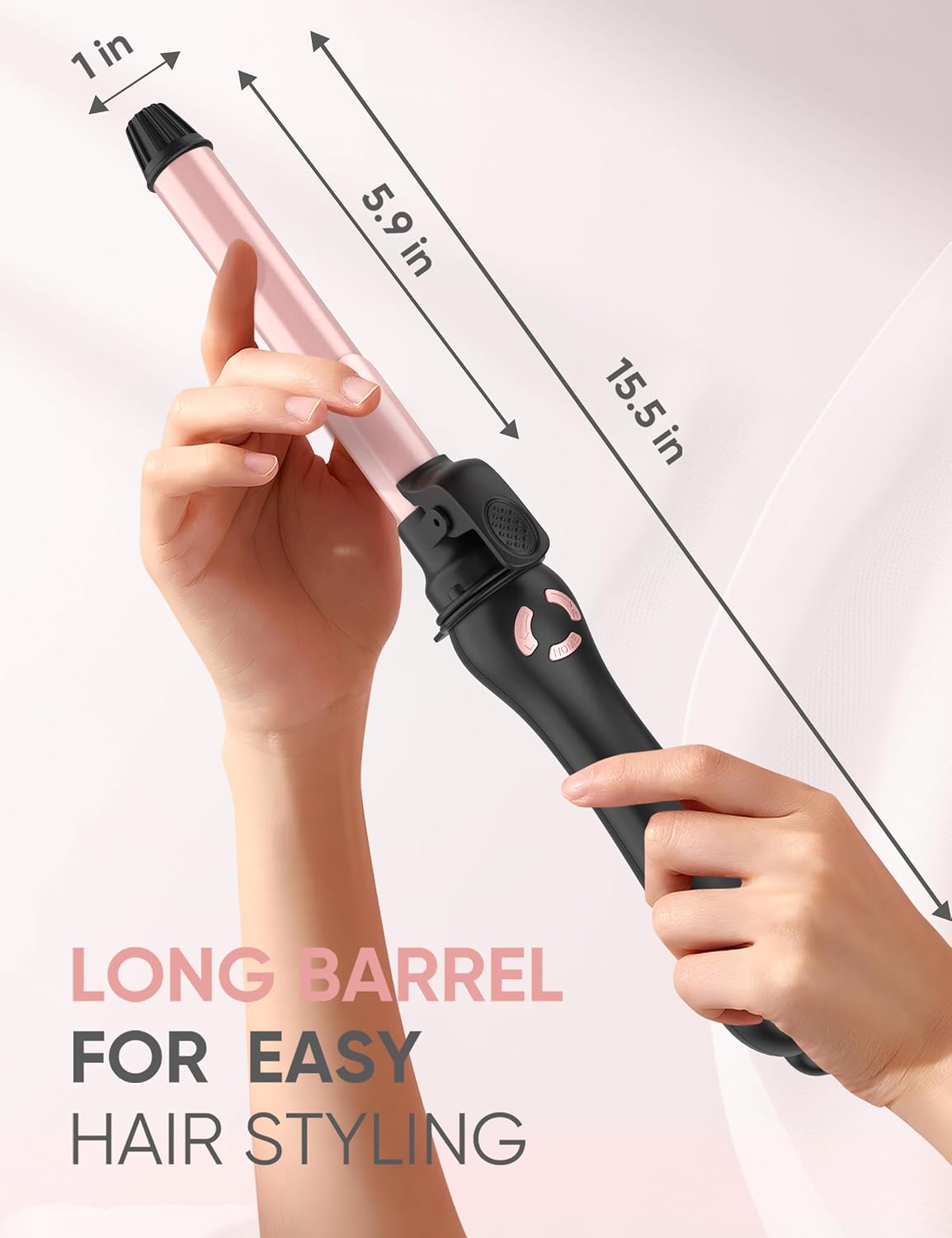 Thumbnail 3 de LANVIER Automatic Rotating Curling Iron, 1-Inch Tourmaline Ceramic Barrel