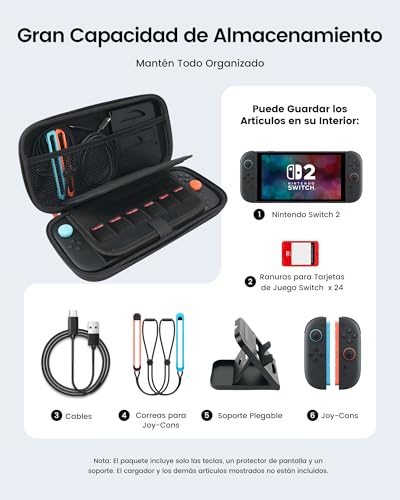 Detalle 2 de TRANSNOVO Funda para Nintendo Switch 2 con Ranura y Accesorios