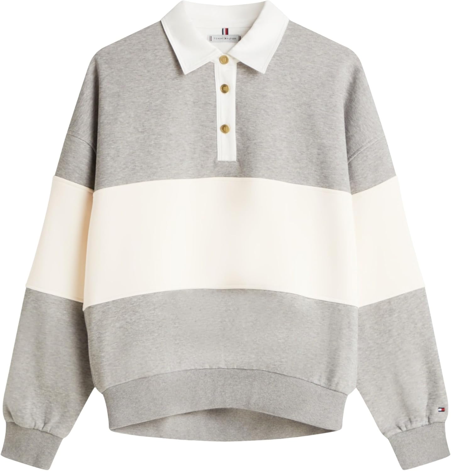 Thumbnail 4 de Tommy Hilfiger Women's Gold Button Rugby Fleece Sweatshirt Ww0ww48785