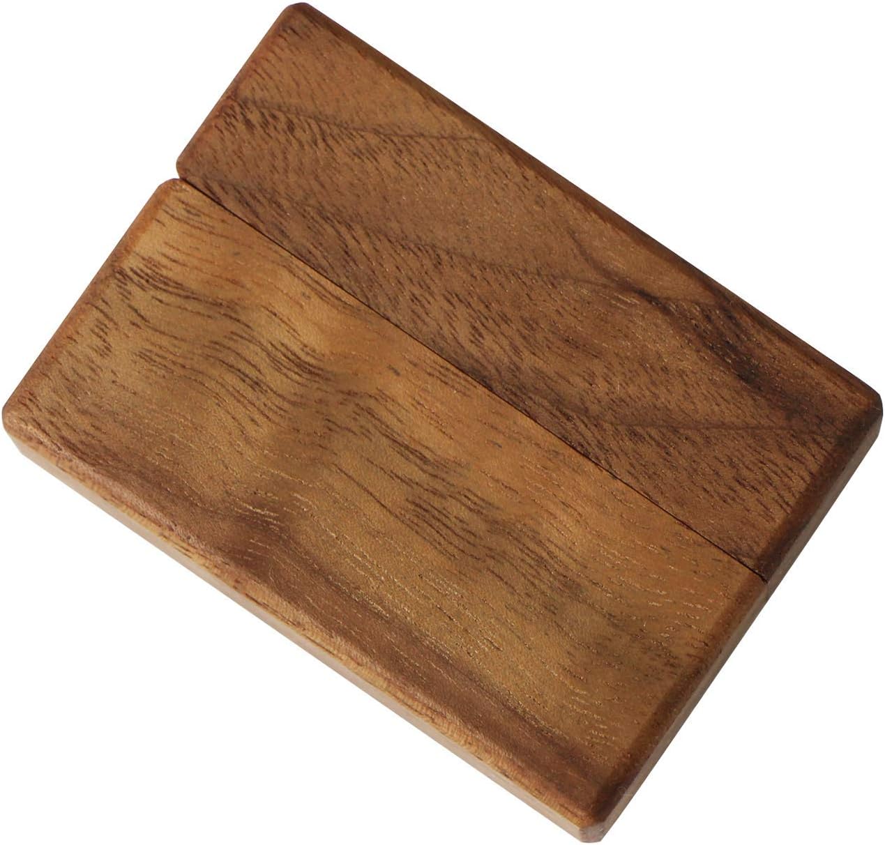 Detalle de aufodara Walnuss Holz Ring Box handgefertigt – Einzigartige Schmuckschatulle