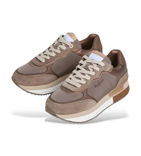 Thumbnail 1 de Pepe Jeans Rusper Glam zapatillas de piel marrón