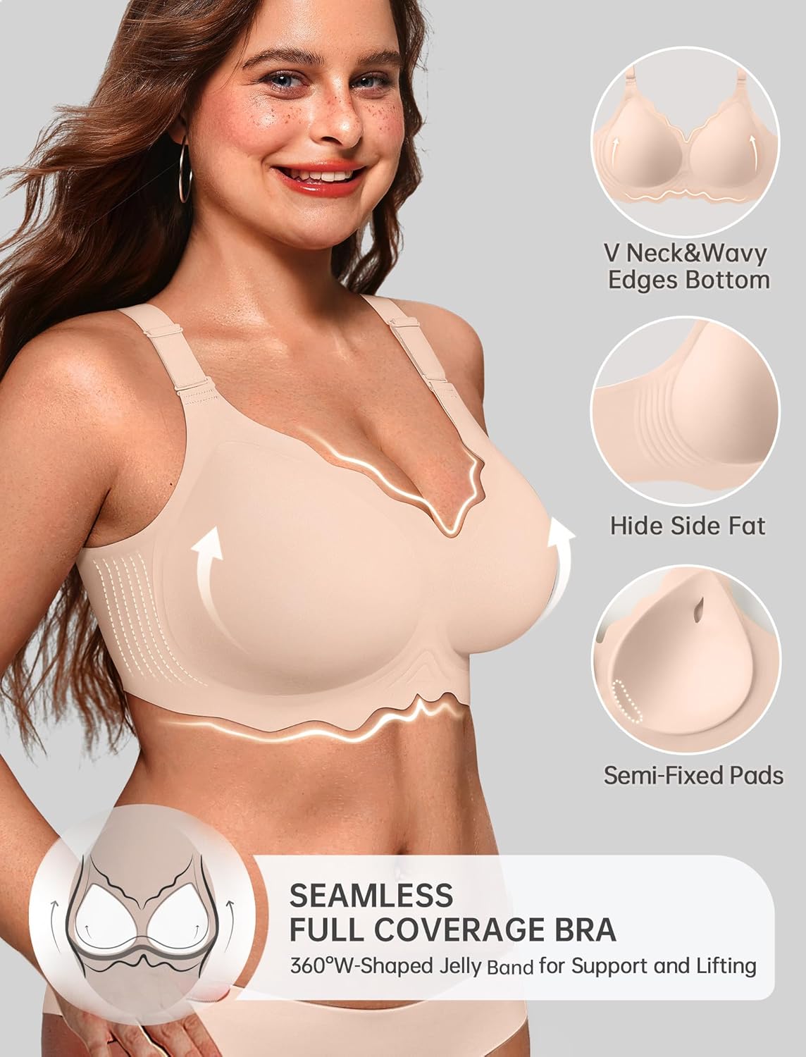 Thumbnail 2 de OEAK Jelly Bras No Underwire Push Up