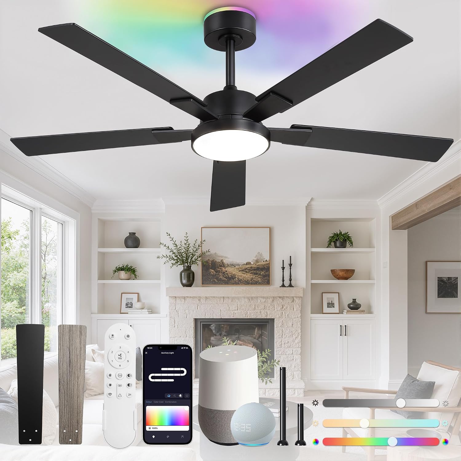 Detalle de Fanbulous Ceiling Fan, 52-Inch
