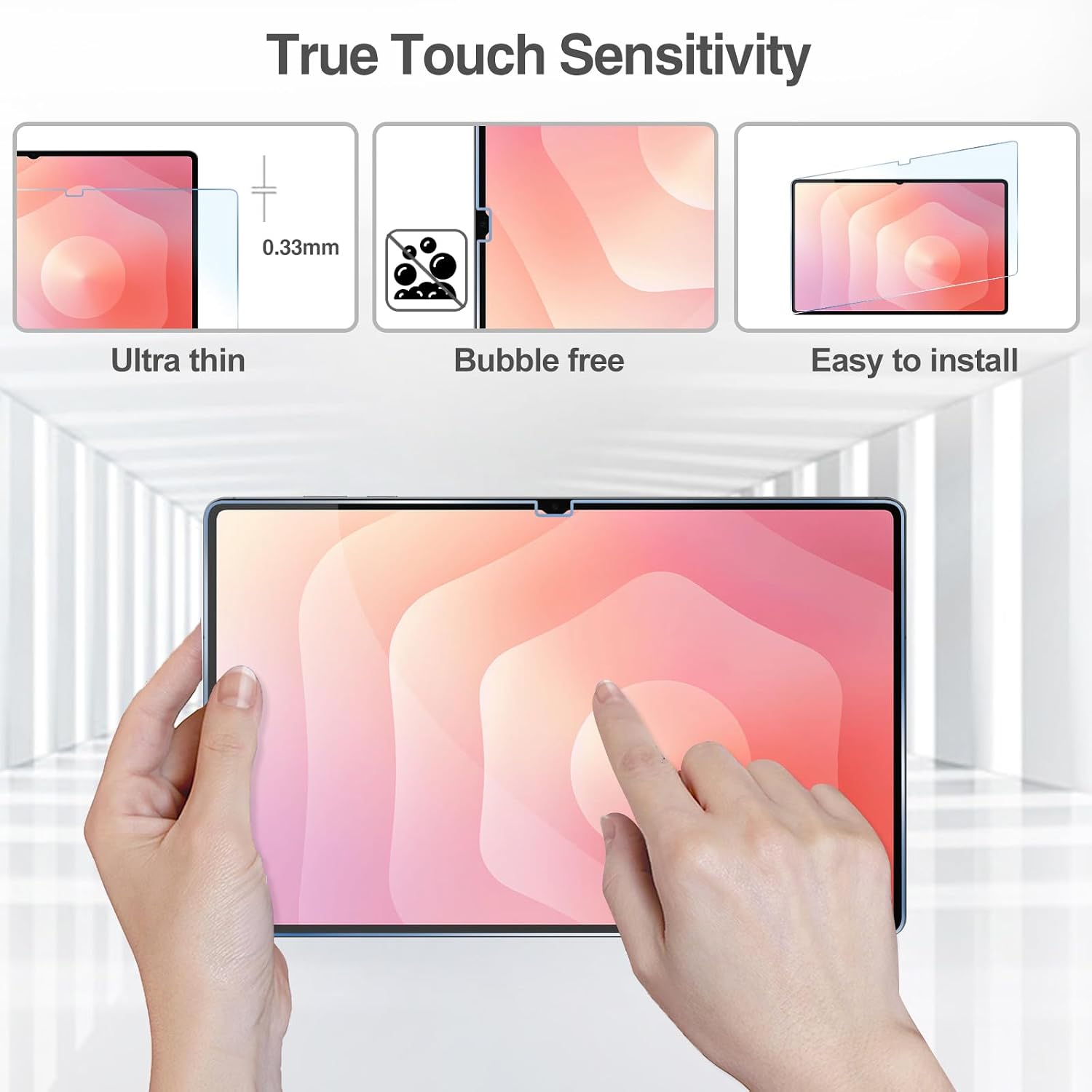 Detalle de ProCase 2 Pack Tempered Glass Screen Protector for Galaxy Tab S11 Ultra 2025 / S10 Ultra 2024 / Tab S9 Ultra 14.6" 2023 / S8 Ultra 2022