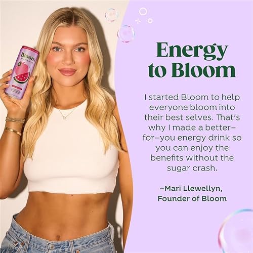 Detalle de Bloom Nutrition Zero Sugar Energy Drink Variety Pack (12oz, 12pk) — Clean, Flavorful Boost Without Sugar