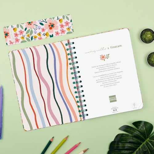 Detalle de Finocam Moniquilla Agenda Curso 2026/2027 Semanal Verde – Español
