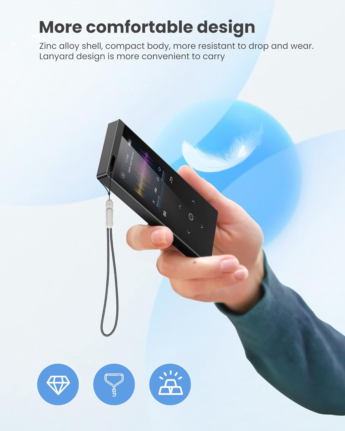 Thumbnail 6 de DODOSOUL 128GB Lettore MP3 Bluetooth 5.2 con auricolari, radio FM, registratore vocale ed eBook reader