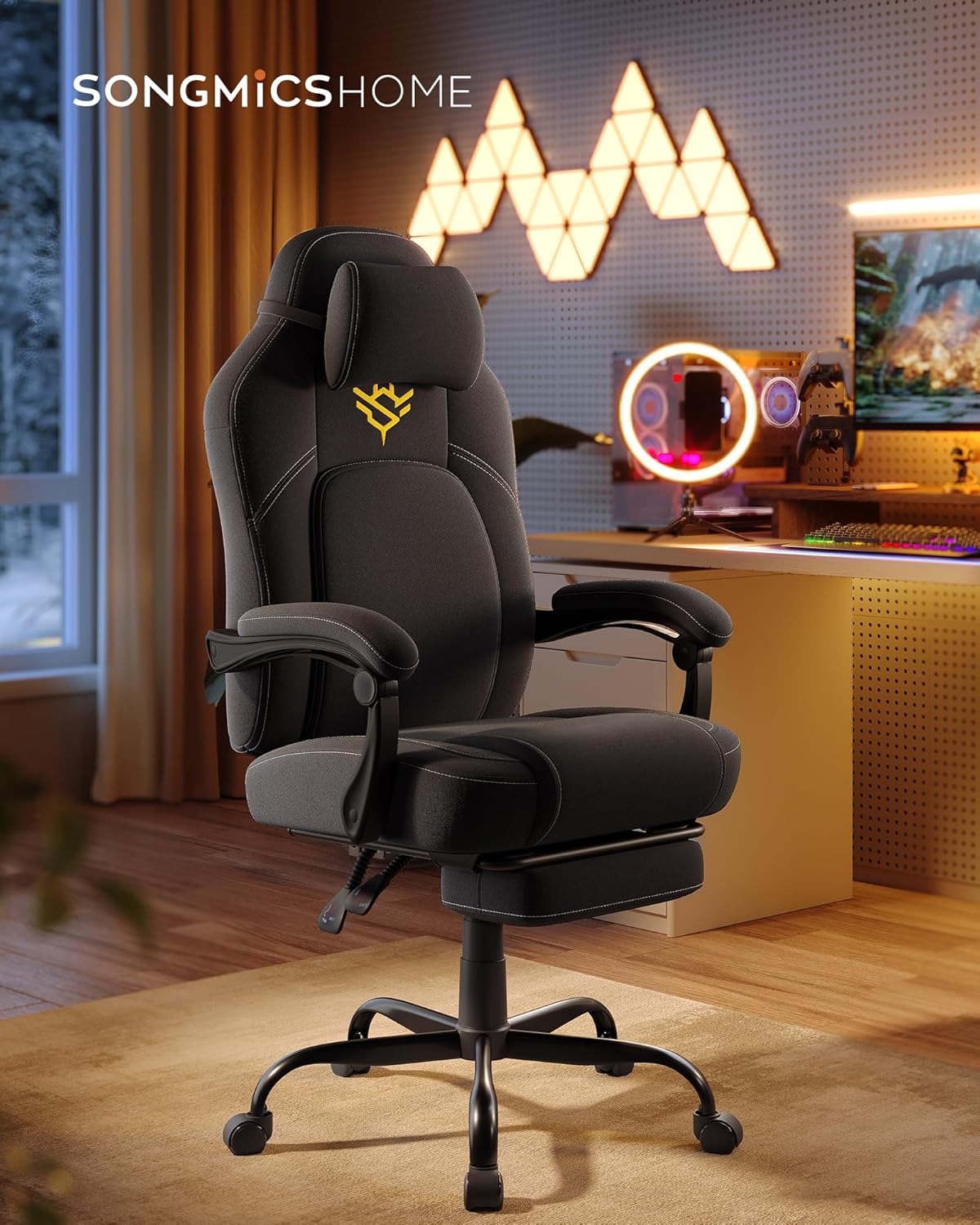 Thumbnail 2 de SONGMICS HOME Sedia da Gaming OBG072BH03: ergonomia, comfort e stile nero inchiostro