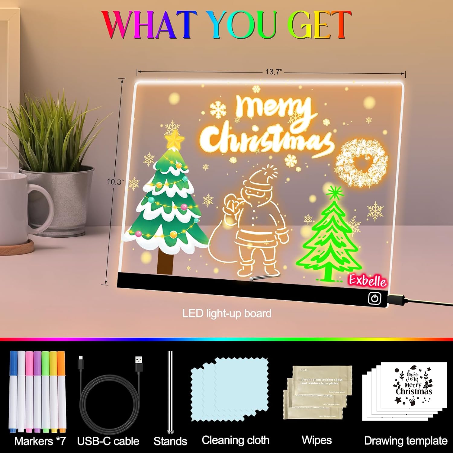 Detalle 2 de Exbelle LED Drawing Board 16-Inch