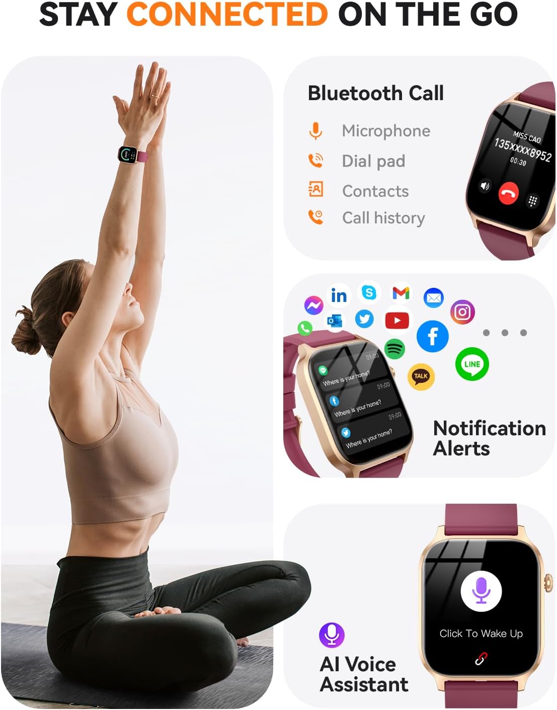 Detalle de Classic Red 1.83 Smartwatch with IP68