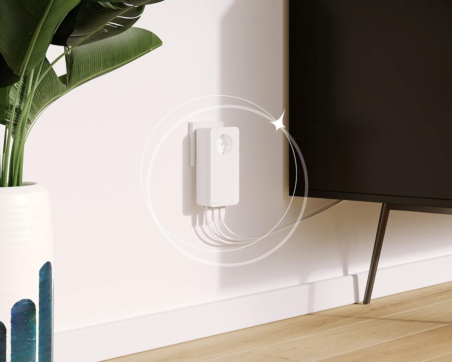 Thumbnail 2 de devolo Magic 2 Triple Starter Kit – Powerline-Adapter mit bis zu 2.400 Mbit/s und 3× Gigabit für Gaming (dLAN 2.0) – weiß