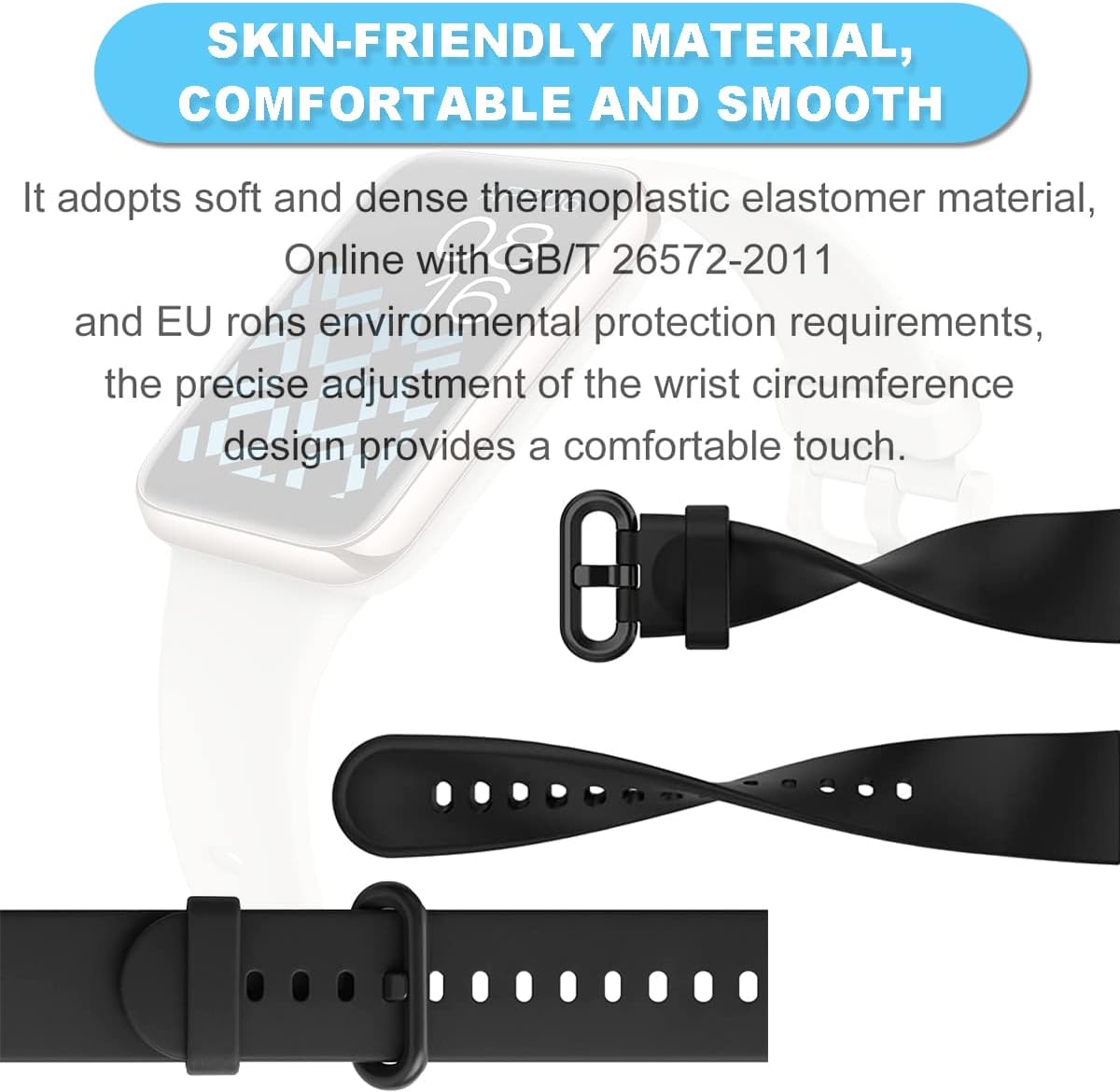 Thumbnail 3 de Monuary 6 Pack Replacement Bands for Xiaomi Smart Band 7 Pro – Colourful Silicone Straps