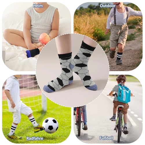 Detalle de Uizuooy Chaussettes Enfants – Chaussettes de sport coton unisexe, pack 12 paires (réf. 2873-35_38)