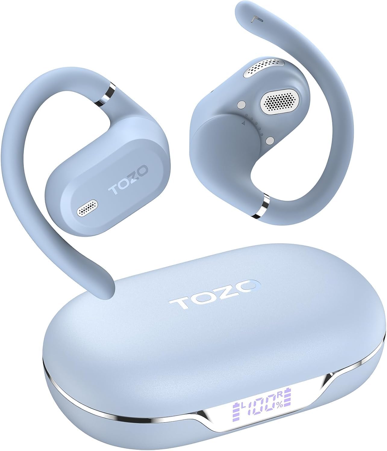 Detalle de TOZO OpenWear Open-Ear Headphones with AI Translation (164 languages) and Bluetooth 5.4, Fast Charging & ENC