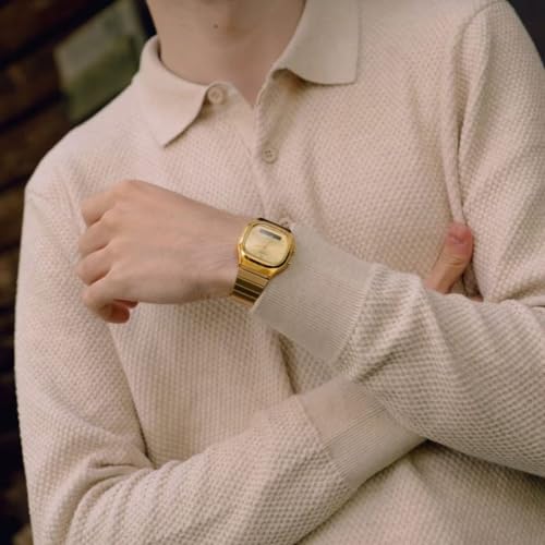 Detalle 2 de Casio AQ-240EG-9AEF: reloj analógico de cuarzo con calendario y acabado dorado