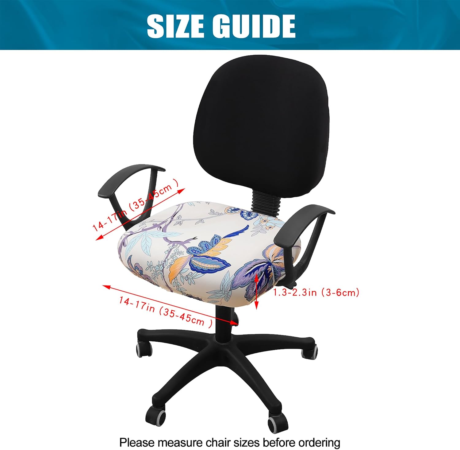 Detalle 2 de Smiry Office Chair Cover in Polyester-Spandex