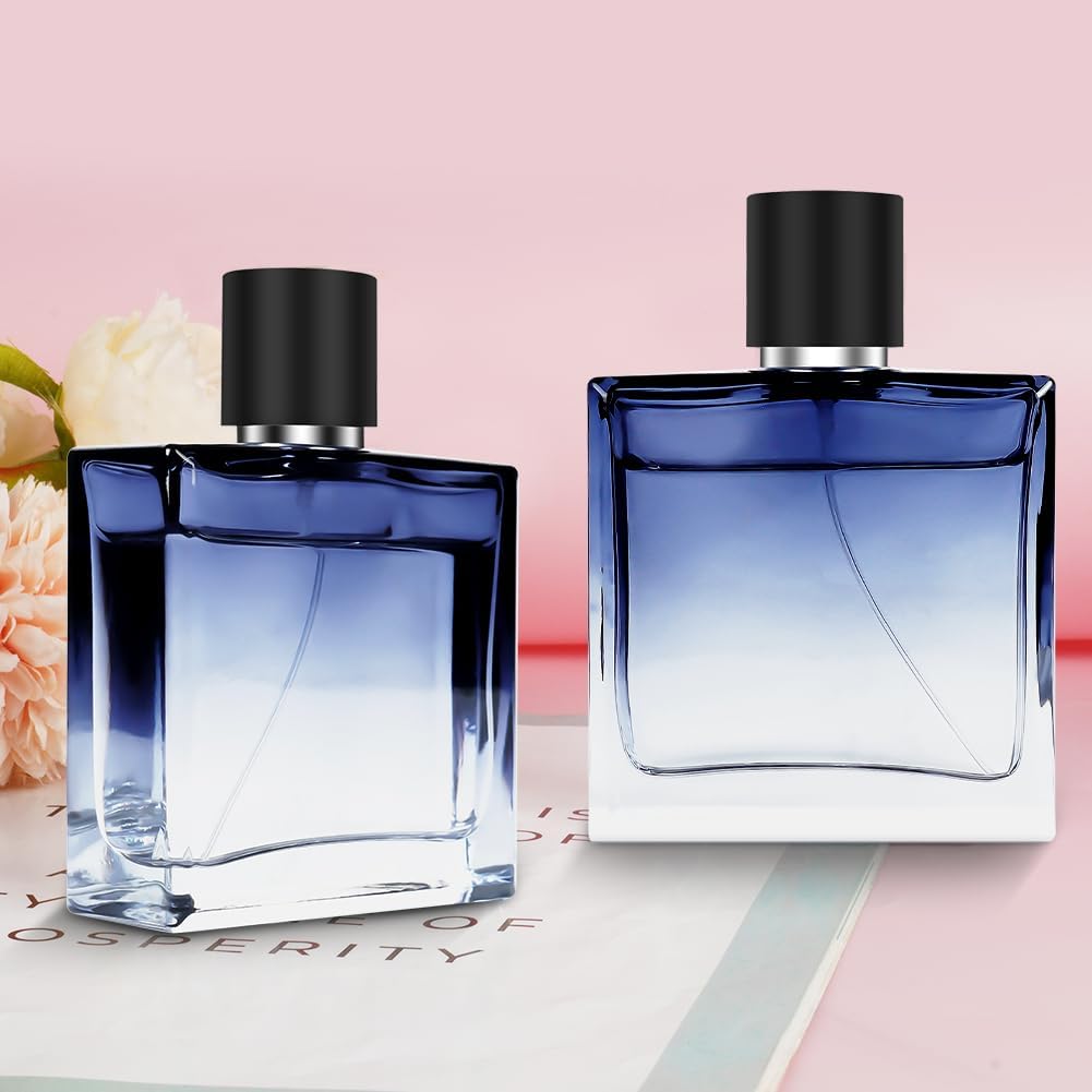 Detalle 2 de LOPHE Parfümzerstäuber – 2 Stück, 50 ml, Glas/Blau, nachfüllbar