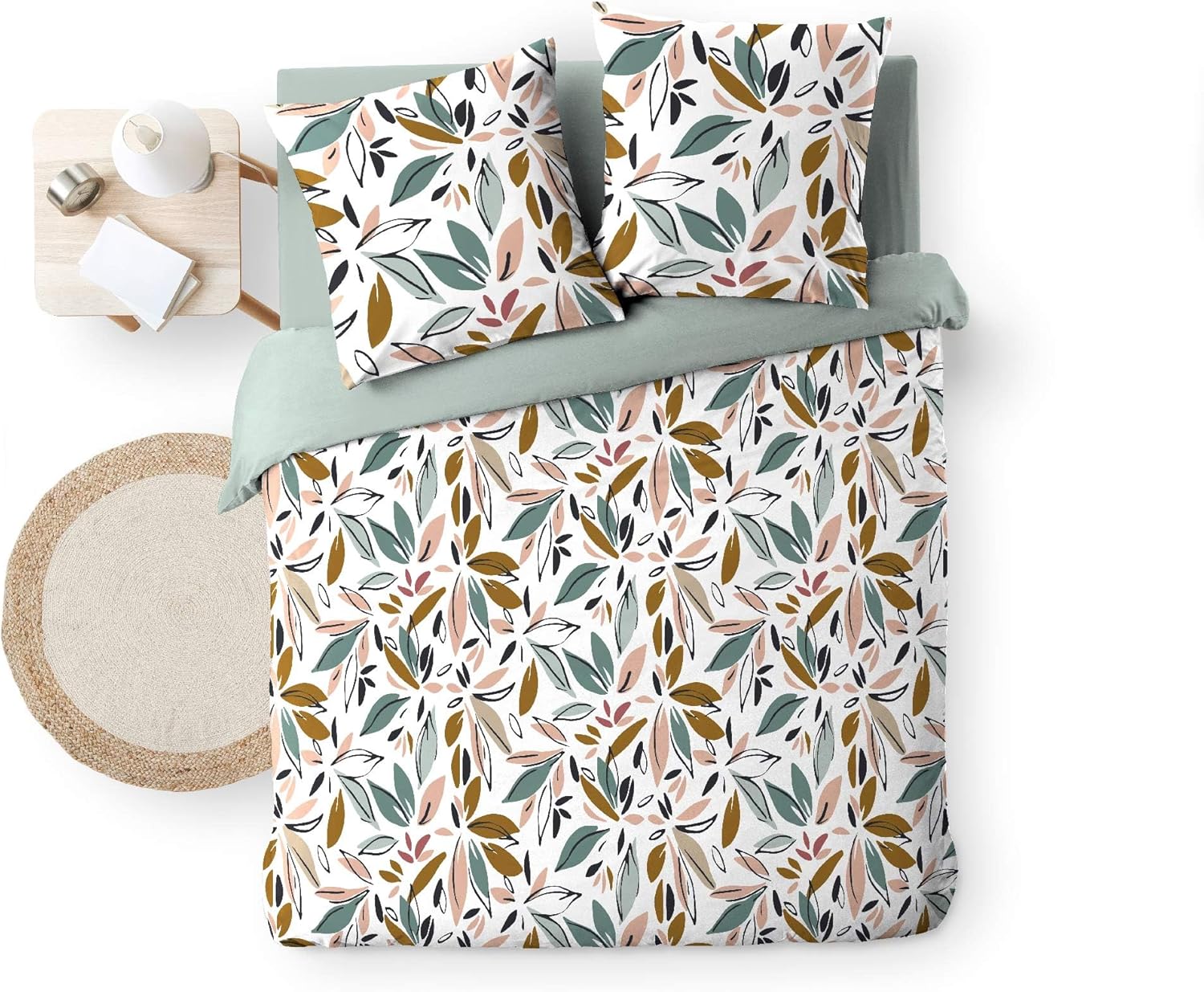 Thumbnail 1 de Douceur d'Intérieur: Parure de Lit 3 Pièces Wilonie Bleu en Microfibre Imprimée (240 × 220 cm)