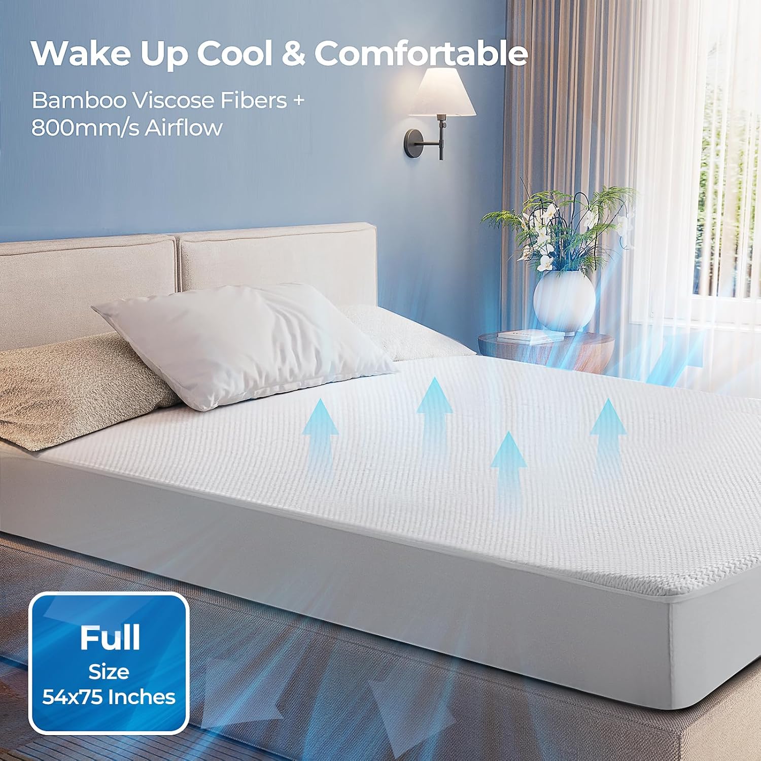 Detalle de TASTELIFE Full Mattress Protector, 54 x 75 Inches