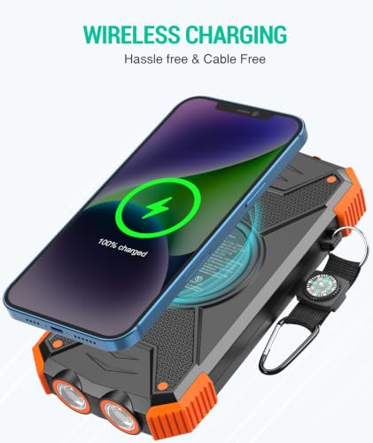Thumbnail 1 de BLAVOR 10,000mAh Solar Power Bank with 20W USB-C Fast Charging and Dual Flashlights