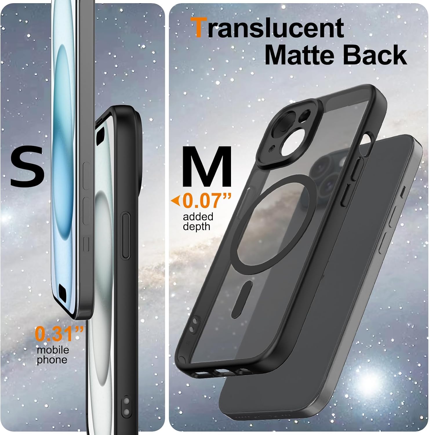 Thumbnail 5 de Ezanmull iPhone 15 case MagSafe, 2x screen protectors