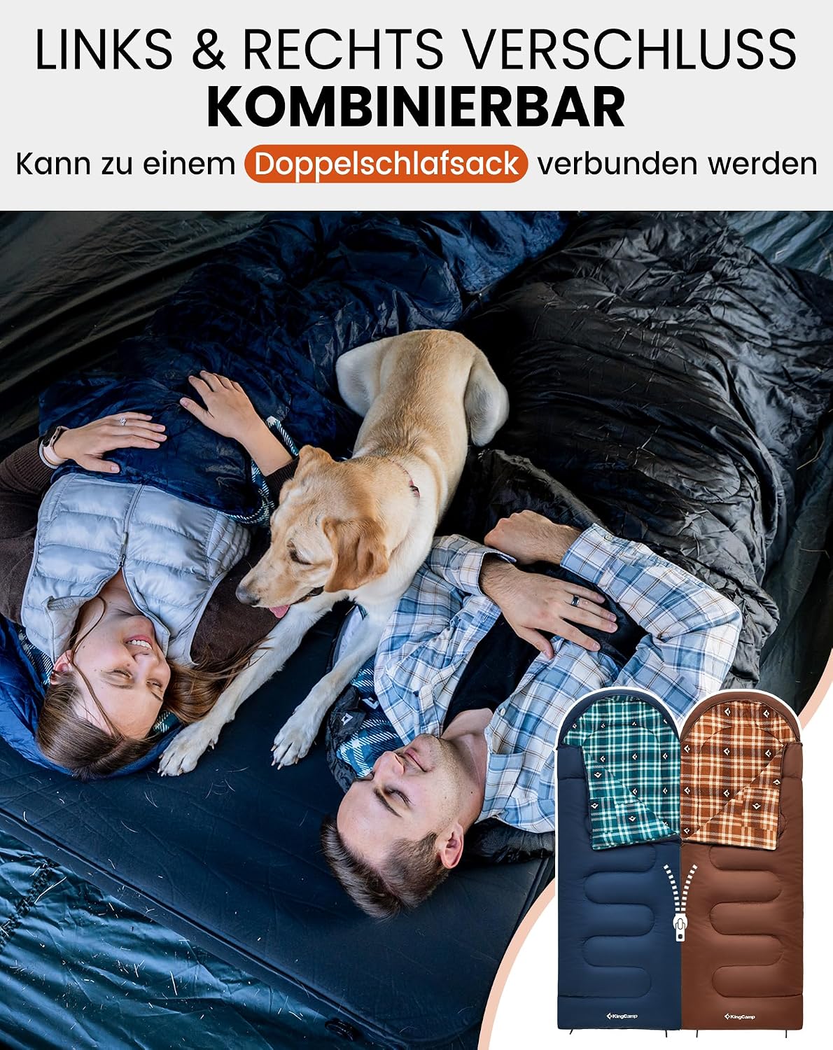 Detalle 1 de KingCamp Schlafsack Winter 4 °C