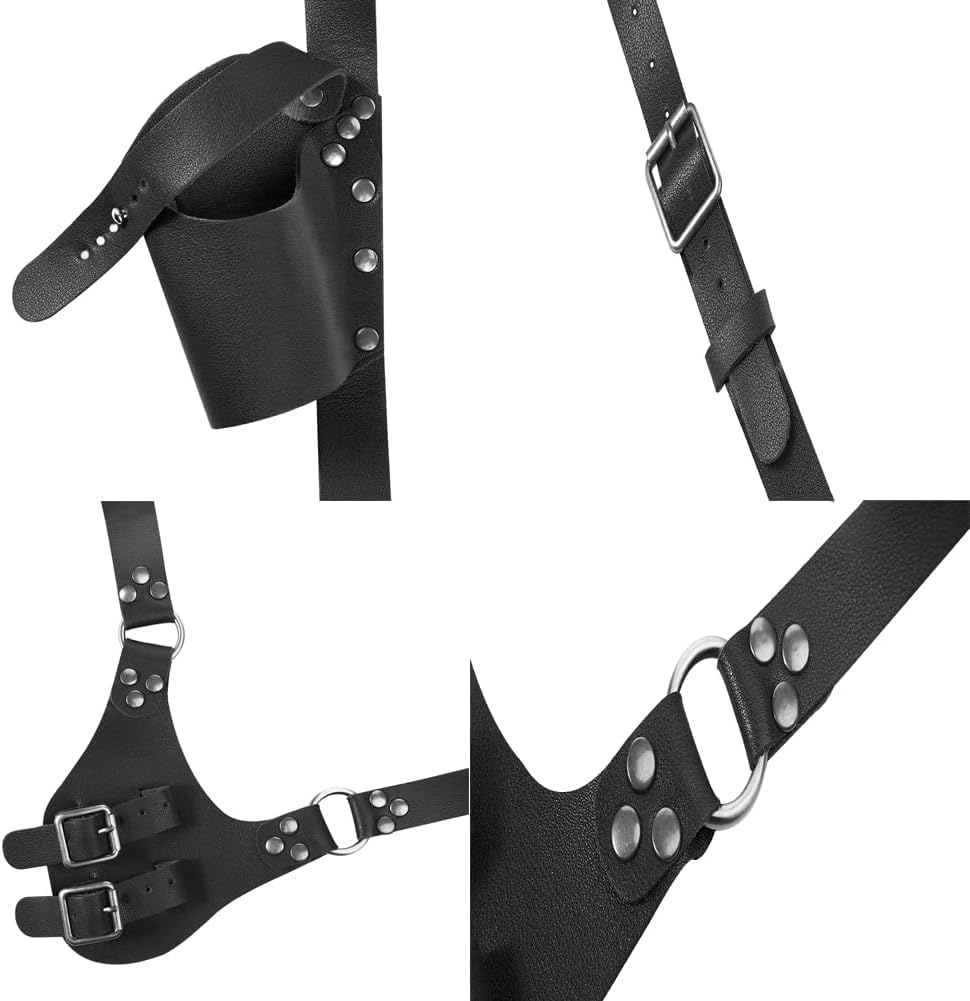 Thumbnail 5 de Medieval Leather Belt Sword Frog Holster – Adjustable Shoulder Strap & Blade Sheath