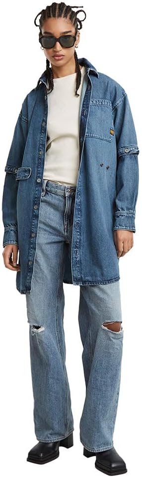 Detalle de G-STAR Damen Judee Loose Low Waist Jeans – mit Reißverschluss und Five-Pocket-Design