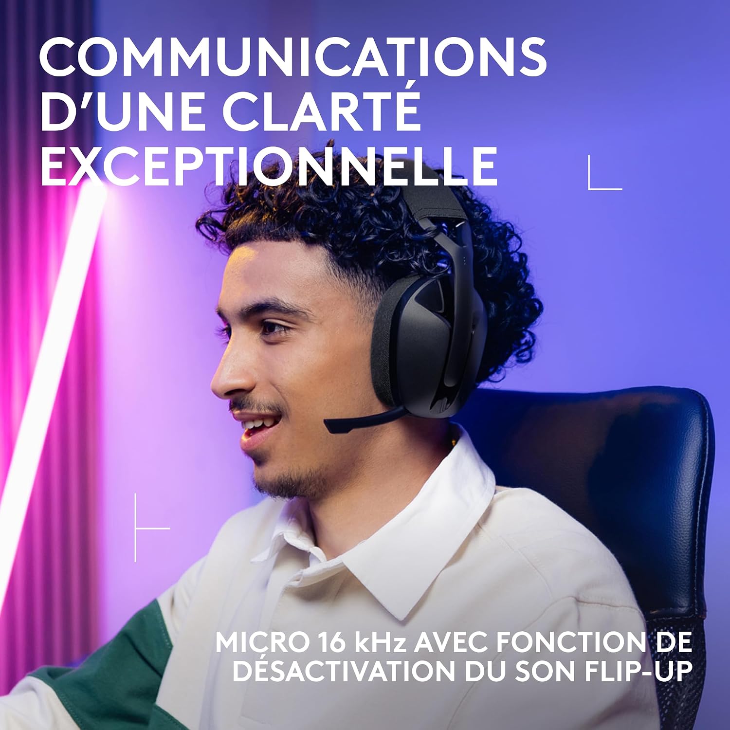Detalle de Logitech G G321 Lightspeed: casque gaming Bluetooth sans fil – confort léger et performance fiable