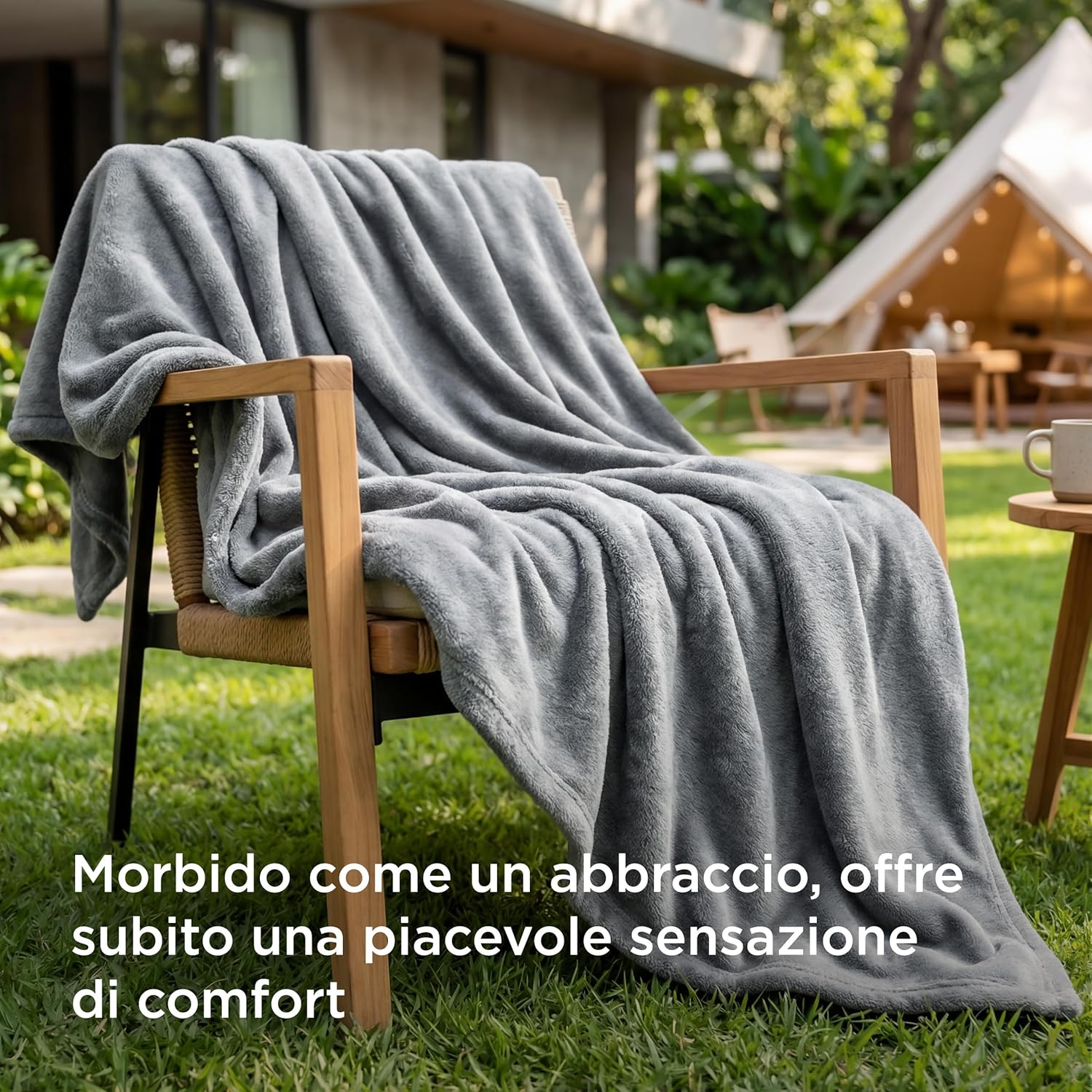 Thumbnail 2 de Bedsure Coperta in Pile Morbida 150x200 Grigio