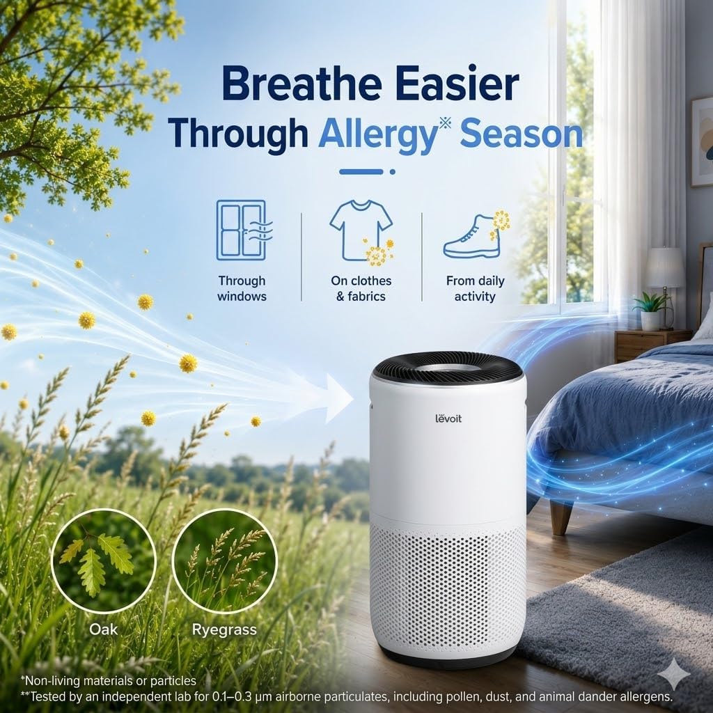 Detalle 2 de LEVOIT Core 400S Smart HEPA Air Purifier for Large Rooms (166m²) with Alexa, App Control and Auto PM2.5 Sensor