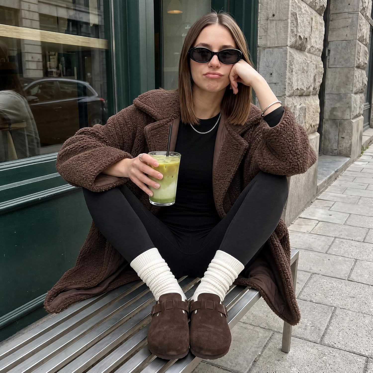 Thumbnail 2 de CUSHIONAIRE Hana suede leather clog — women’s slip-on shoes