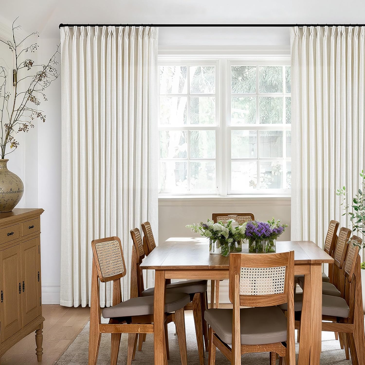 Thumbnail 5 de TWODRAPES Pinch Pleat Linen Curtains 102"