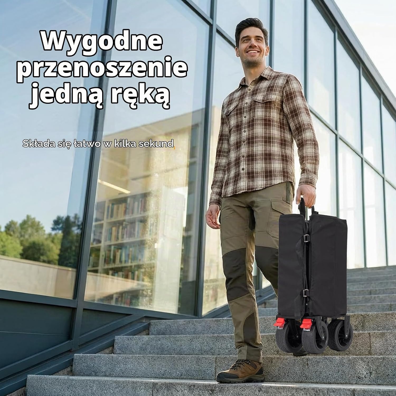 Thumbnail 6 de OVERMONT XXXL składany wózek transportowy 270 l, do 200 kg, z dużymi kołami