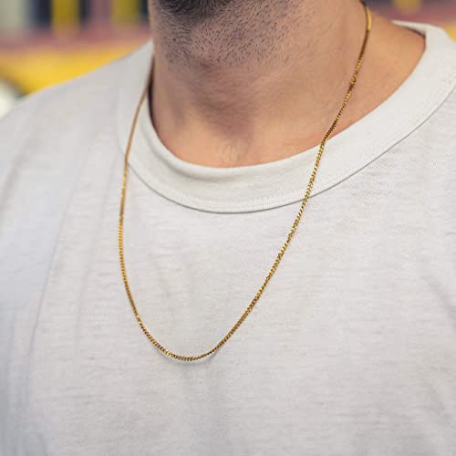 Detalle de Made by Nami Collier pour Homme en Acier Inoxydable – Chaîne à Maillons de 60 cm