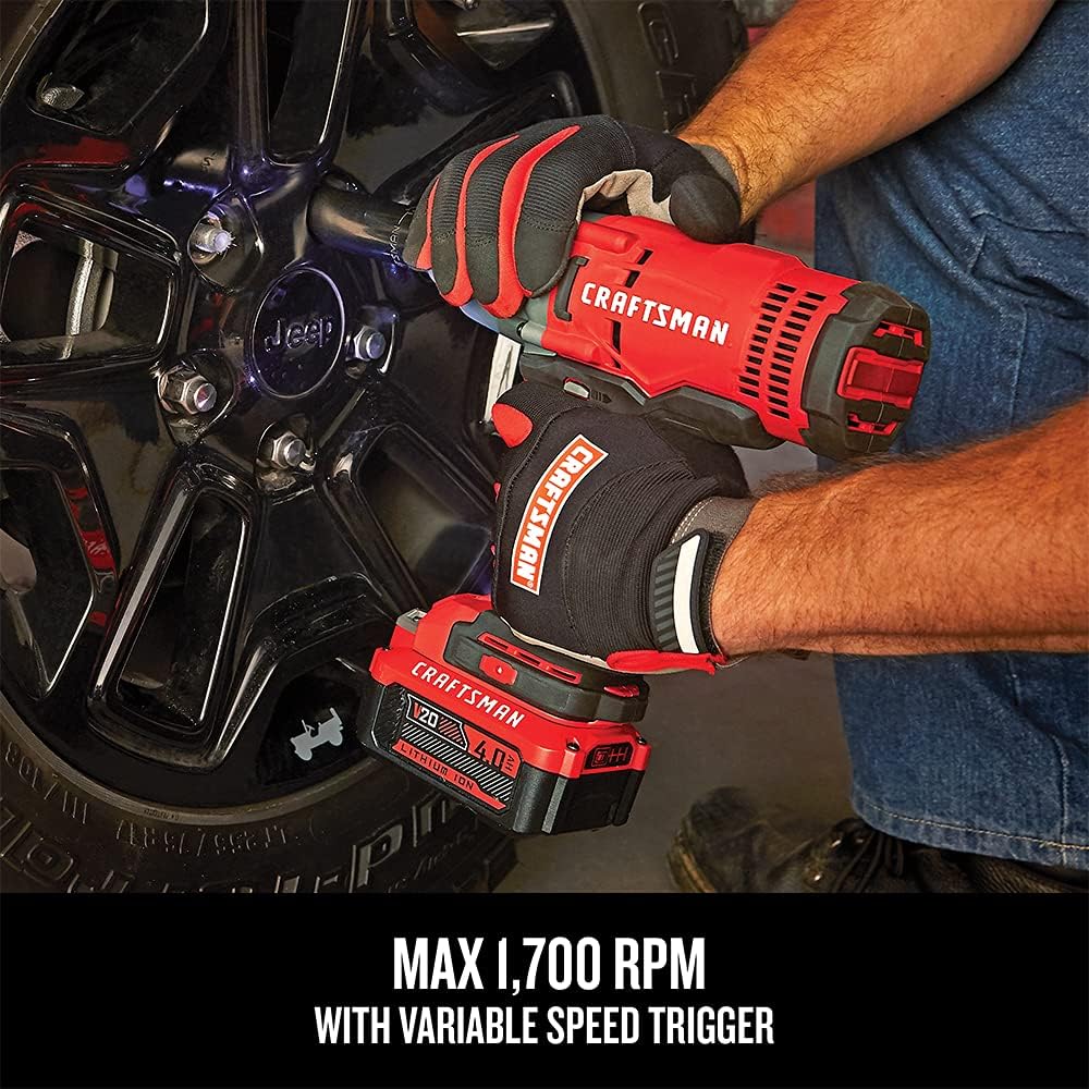 Detalle 2 de CRAFTSMAN CMCF900M1 1/2" Cordless Impact Wrench with 4Ah Battery