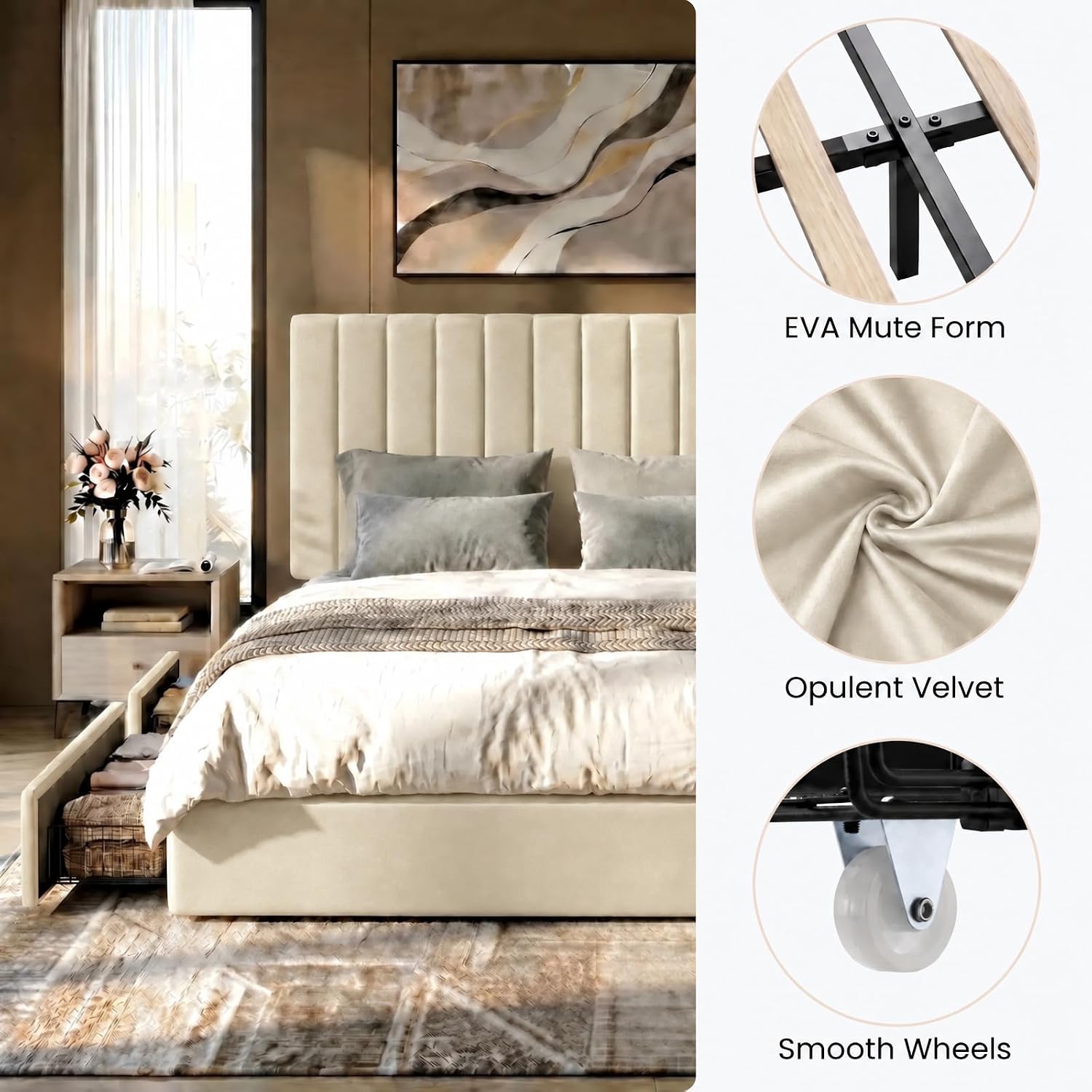 Thumbnail 6 de SHA CERLIN Platform Bed Frame, Full Size