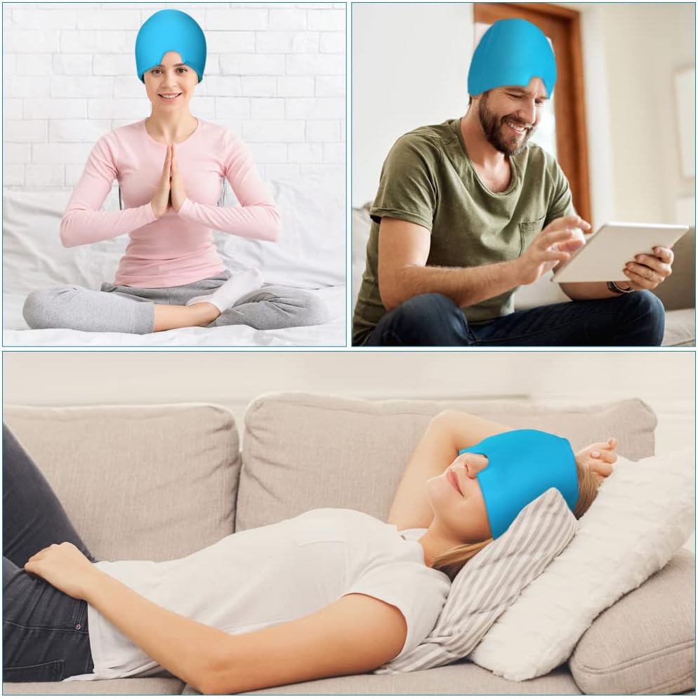 Detalle de ACWOO Chapeau Migraine 180° – Bonnet de Soulagement en Gel réutilisable