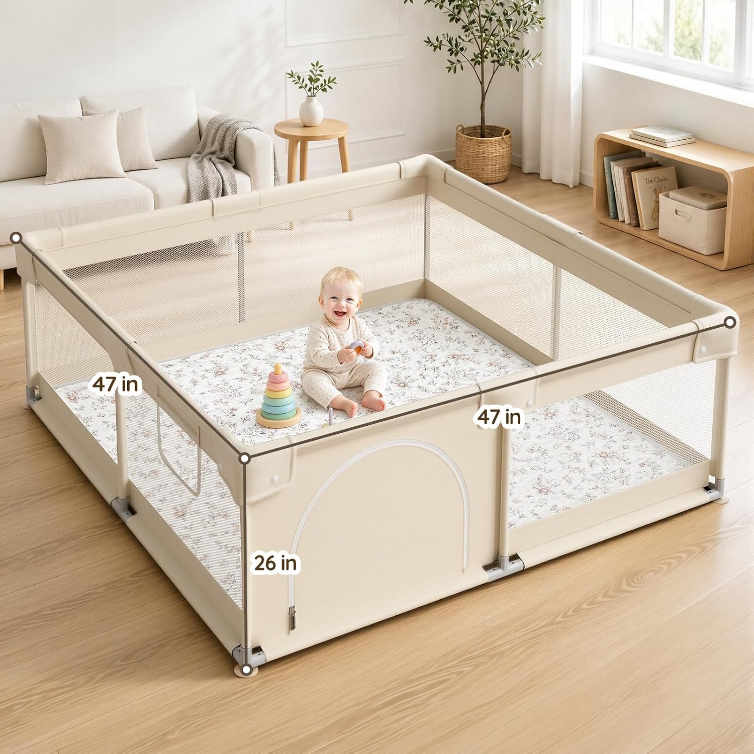 Thumbnail 6 de Uanlauo Baby Playpen 47×47 in