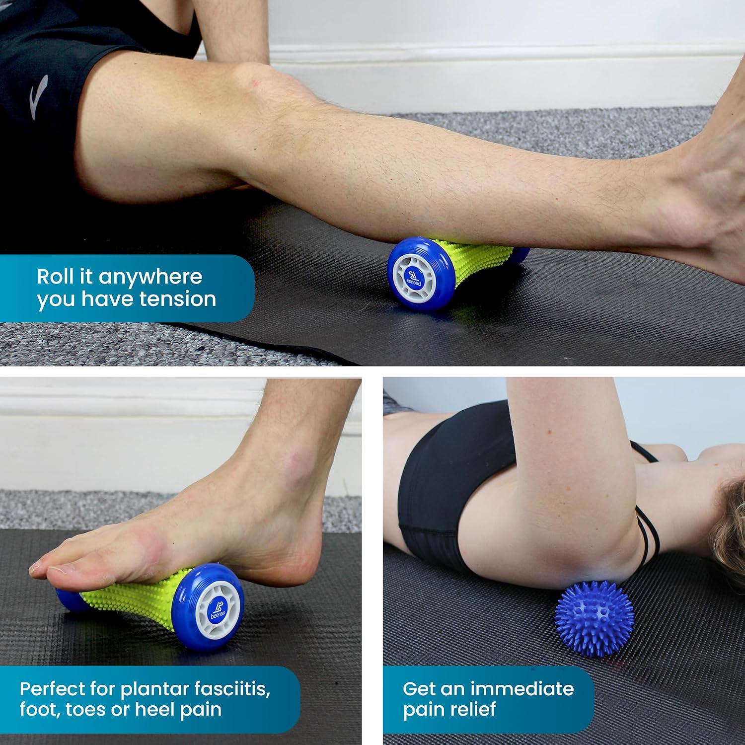 Detalle 2 de Beenax Foot Massage Roller Set for Plantar Fasciitis