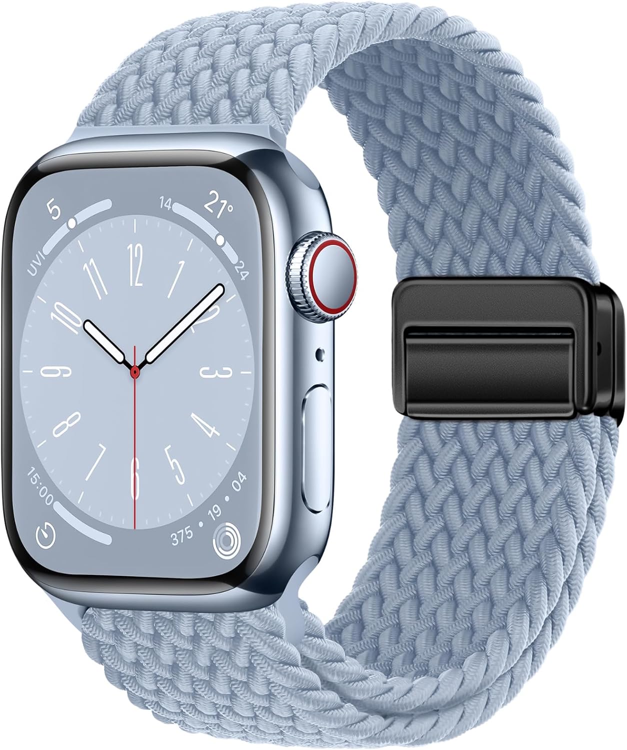 Detalle de Qimela FS129-22 Magnetic Braided Sport Loop for Apple Watch, Recycled Nylon