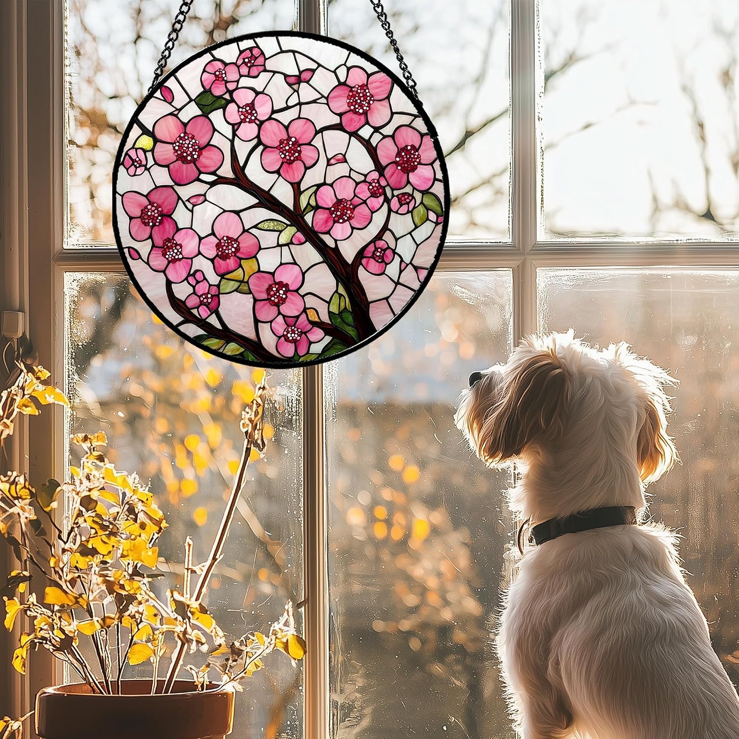 Detalle 2 de Stained Glass Window Suncatcher, 12-inch