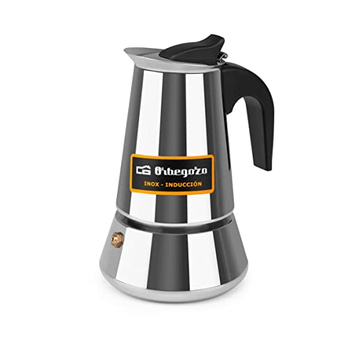 Detalle de Orbegozo KFI 460 cafetera italiana de inducción de acero inoxidable (4 tazas)