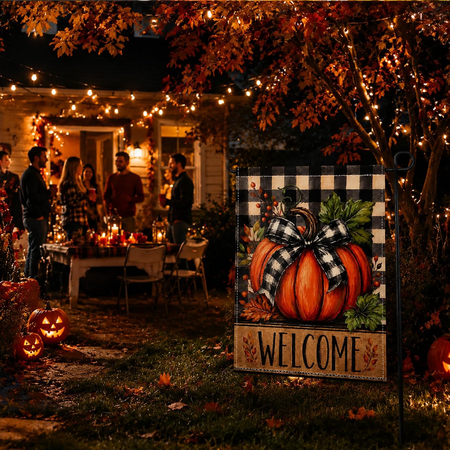 Thumbnail 6 de Pumpkin Welcome Garden Flag 12 x 18 inches