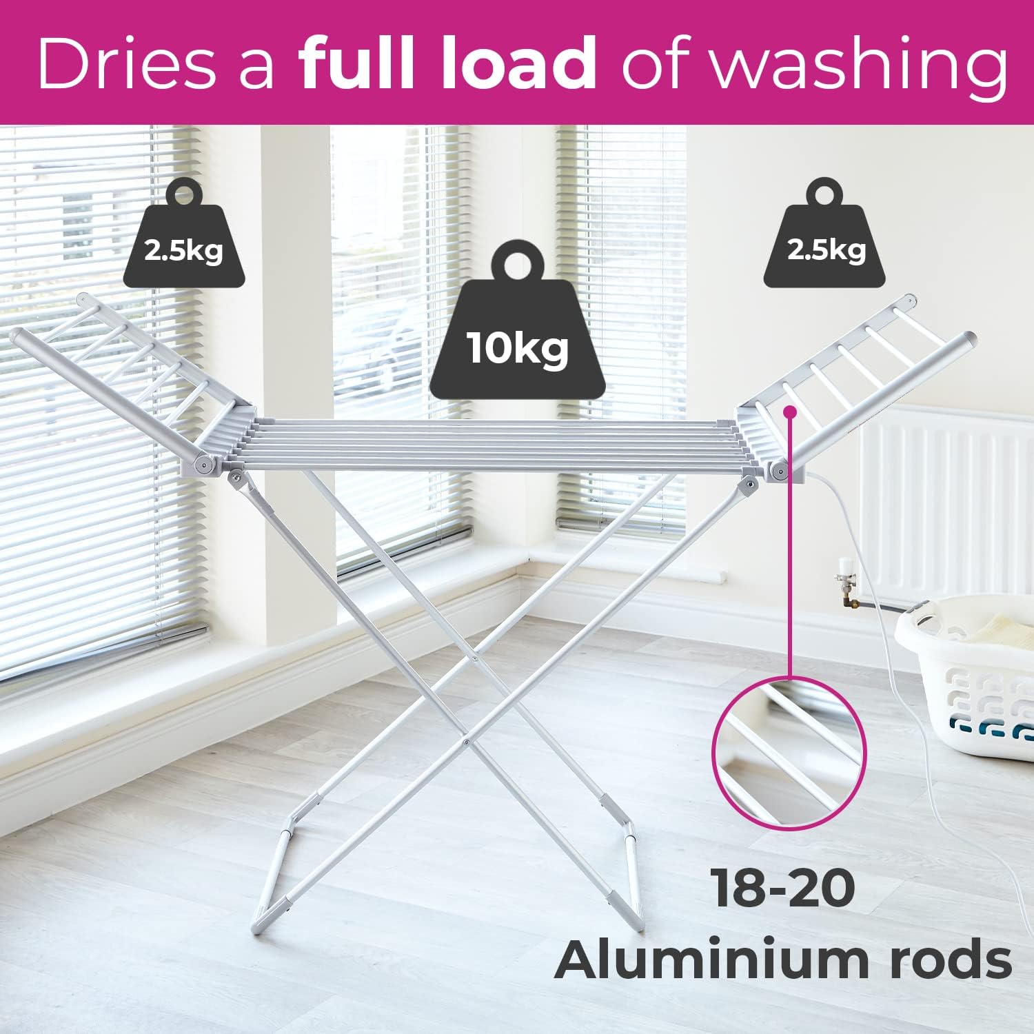 Imagen de Neo Indoor Electric Winged Airer: Foldable Heated Laundry Dryer by Neo en OfertitasTOP