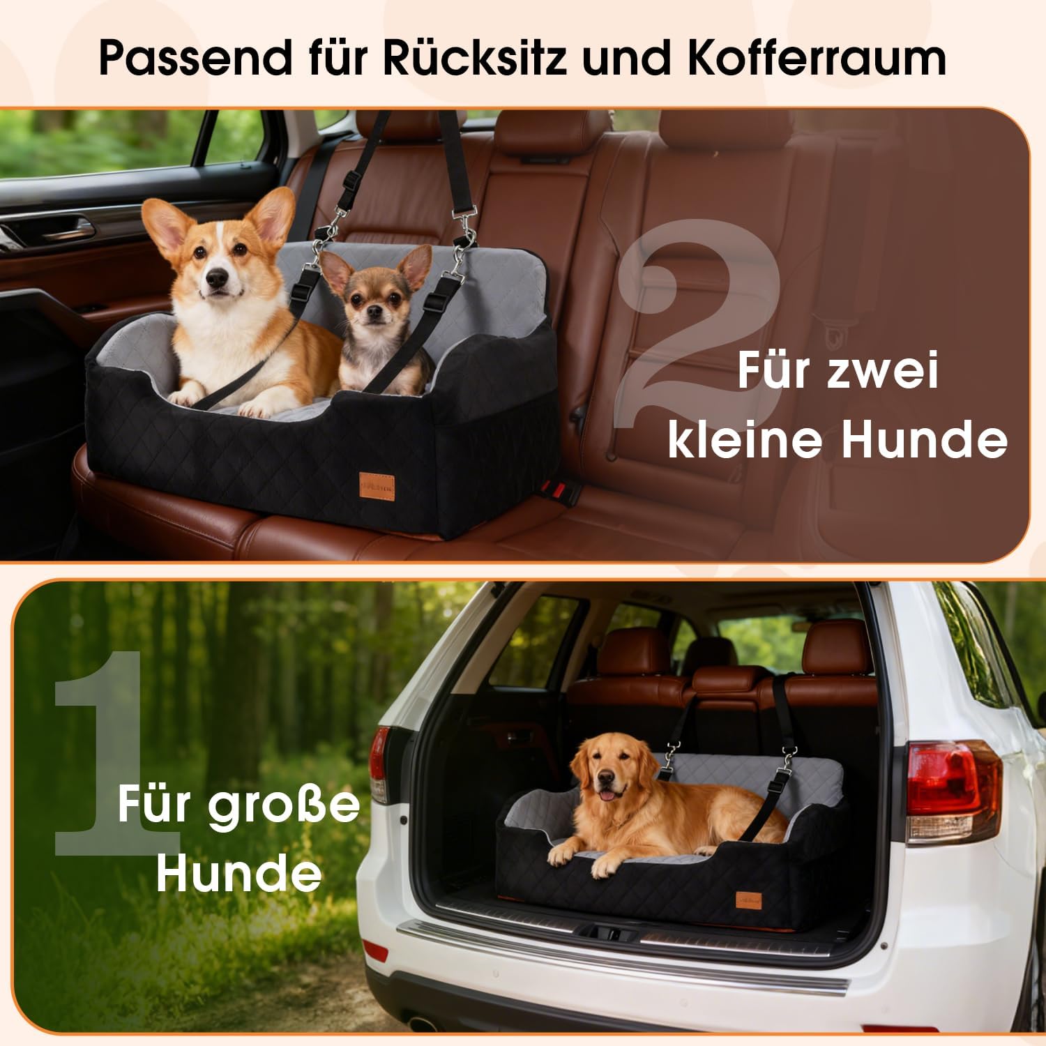 Thumbnail 5 de Asiento de Coche para Perros 25 kg 2 Perros