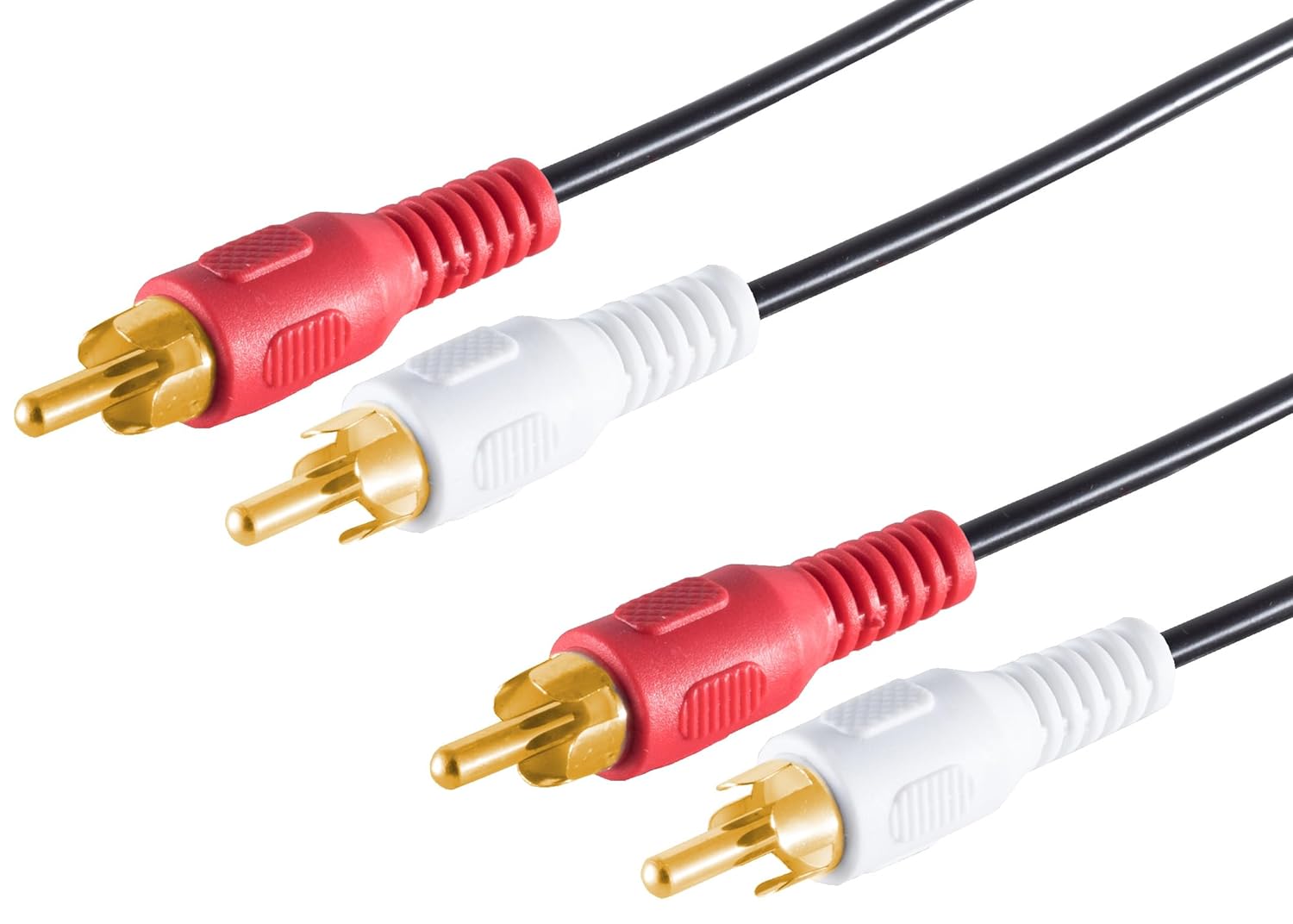 Detalle de 1aTTack.de 1x 2m Cinch-Videokabel: Cinch-Stecker auf Cinch-Stecker für klare Bildübertragung